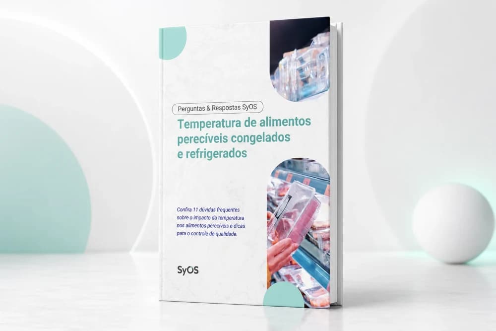Capa impressa do material Temperatura de alimentos perecíveis congelados e refrigerados, da SyOS