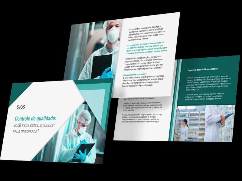 Mockups dos ebooks, planilhas e POPs gratuitos publicados pela SyOS